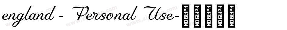 england - Personal Use字体转换